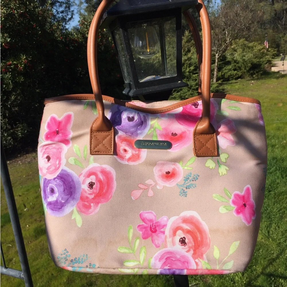 Canvas bag in fresh spring floral print - Picture 7 of 7